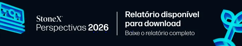 Banner institucional da StoneX com o texto “Perspectivas 2026 – Relatório disponível para download”.