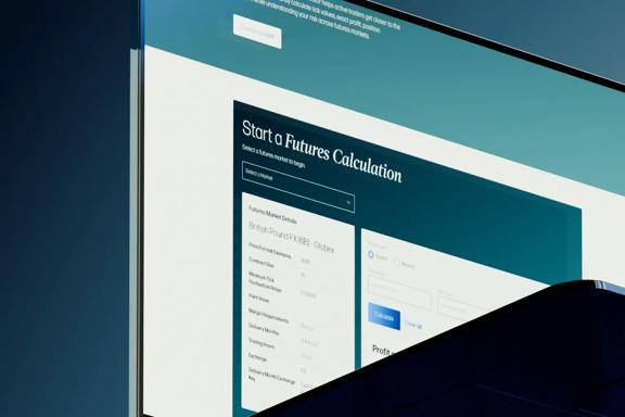 Futures calculator tool displayed on a trading platform, helping traders practice and apply futures market knowledge.
