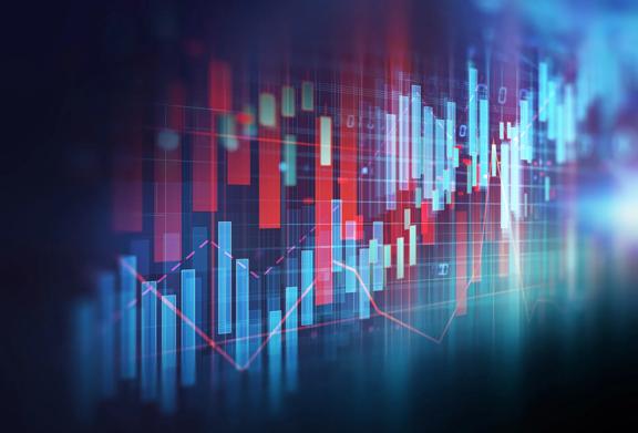 Candlesticks on a chart