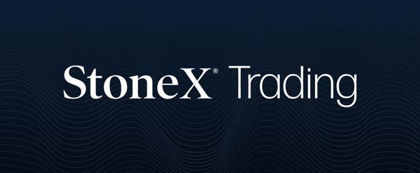 StoneX Trading logo on blue background