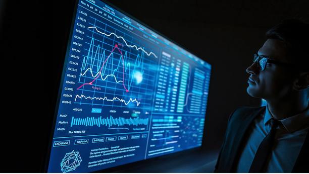 Analyst reviewing digital trading graphs and market data for margin financing