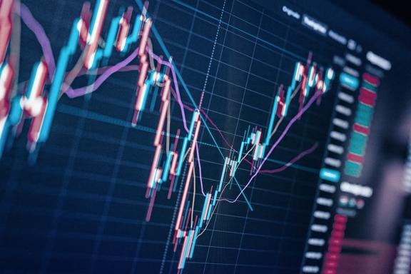 Real-time chart tracking financial market trends
