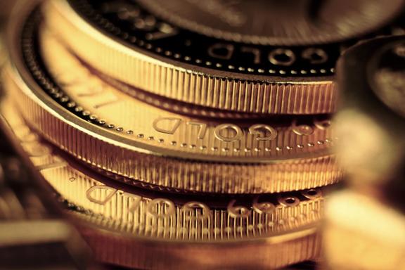 Stack of gold coins
