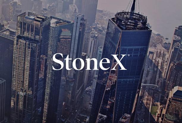 StoneX logo on skyscraper background