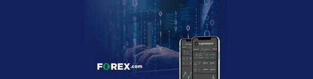 Forex trading graphic with digital charts, symbolizing online trading platforms