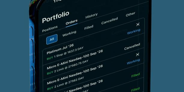quotes portfolio displaying on mobile 
