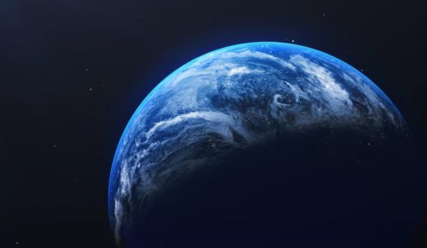 View of planet Earth from space symbolizing global reach and international presence