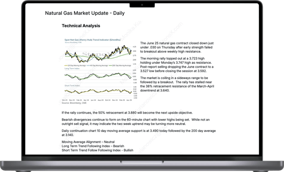Laptop screen showing Weekly Energy Stocks Estimates