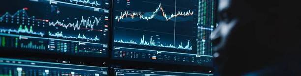 Reação e diagramas de gráficos de linhas financeiras