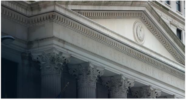 Classical bank building representing financial services and institutions.