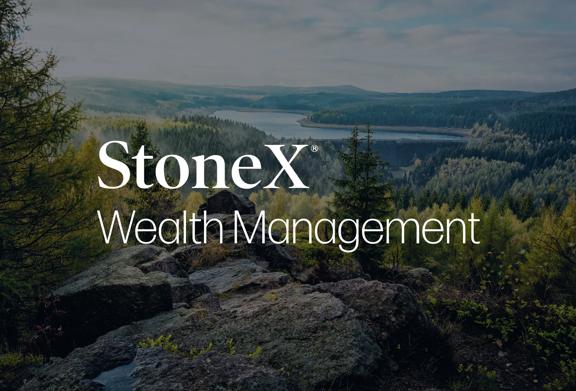 StoneX Wealth Management with scenic landscape background.