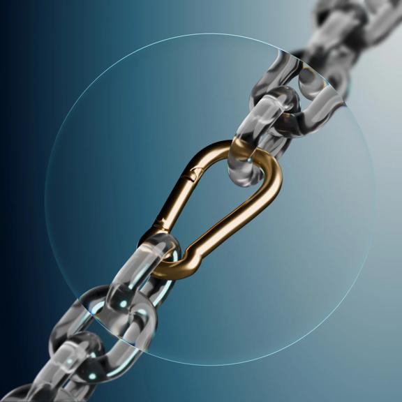 Chain link connection symbol representing StoneX Futures account integration with supported trading platforms and software.
